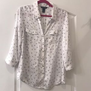 WHBM polka dot blouse